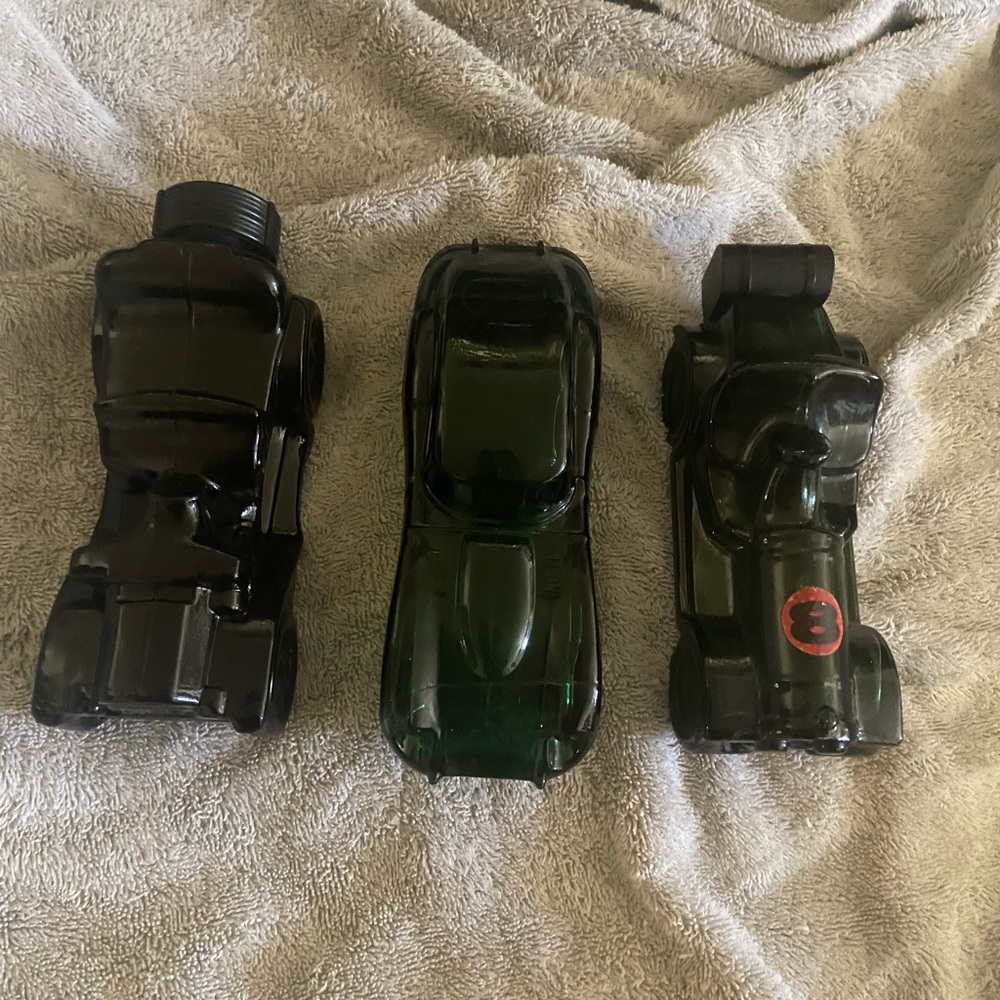 Vintage cologne car bottles